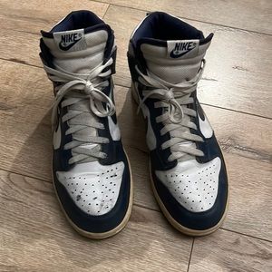 Nike Dunk Navy & White Hightop’s
